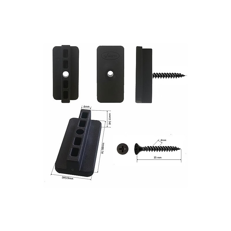 VALDERN 100 Pcs Composite Patio Clips Plastic with Screws Hidden