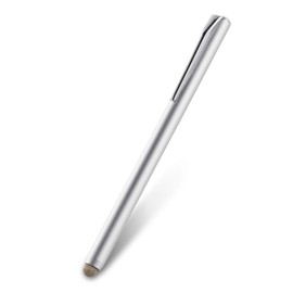 Elecom P-TPSTBSV Touch Pen, Magnetic Adsorption, Conductive Fiber Type, Various Smartphones and Tablets, Silver