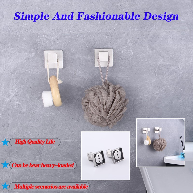 GERZWY Brushed Stainless Steel Towel Hook Robe Hook Coat Hook