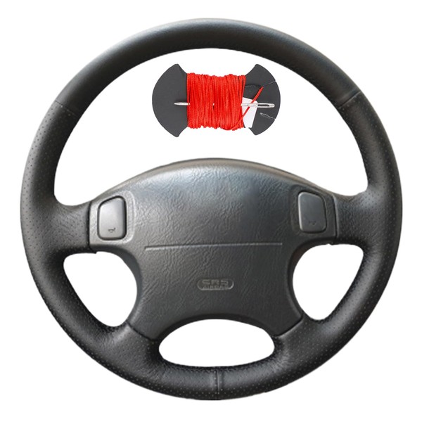 Microfiber Leather Car Steering Wheel Cover Anti-Slip Stitch Wheel Wrap