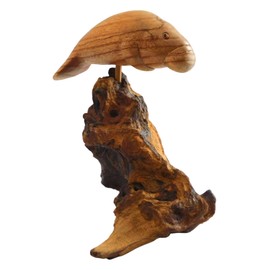 Brave Wings Hand Carved Wooden ~ Walrus Adventure 15cm High ~ Ornament Sculpture Figurine Statue Unique Table Decoration Home Decor ~ 5554