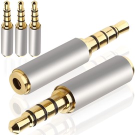 Xiatiaosann 2.5mm Female to 3.5mm Male Adapter Headphone Converter Stereo Jack for Smartphones, Mic,Tablets Stereo or Mono, 5 PCS 3 Ring 3.5 mm Plug to 2.5 mm Jack