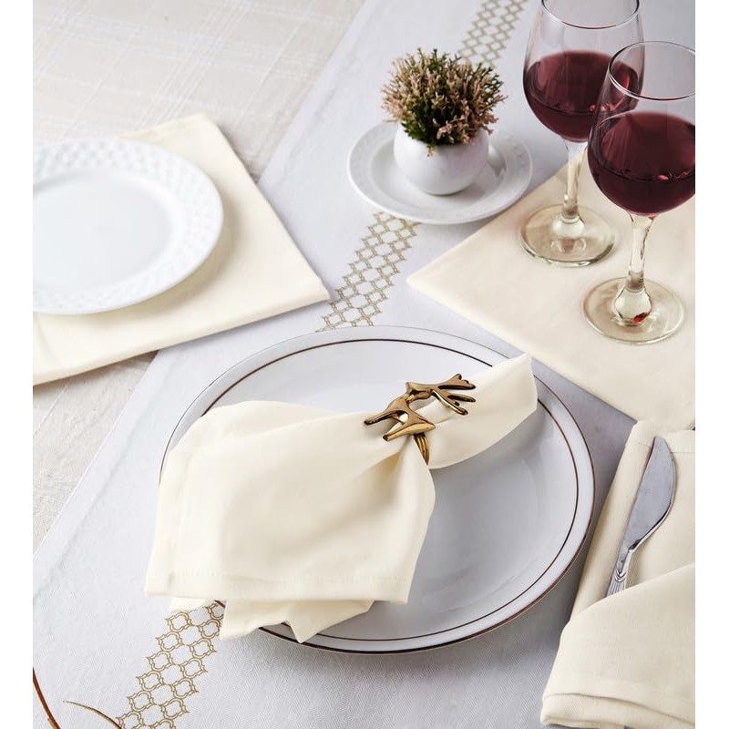 Encasa Cotton Cloth Napkins | Set of 12 | Size