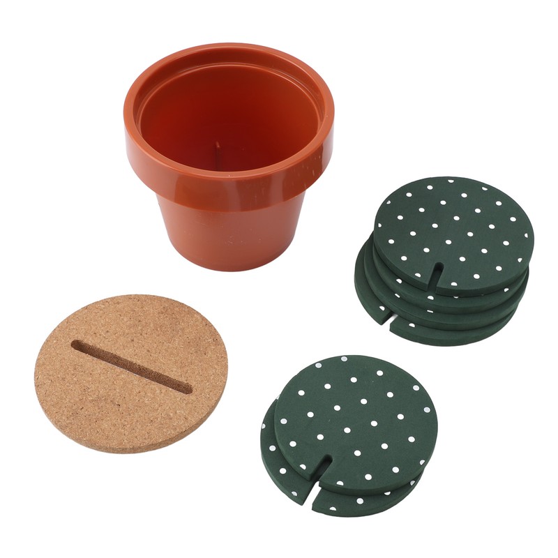 6PCS Cactus Coaster Set Heat Insulation Antislip Multifunctional DIY Funny