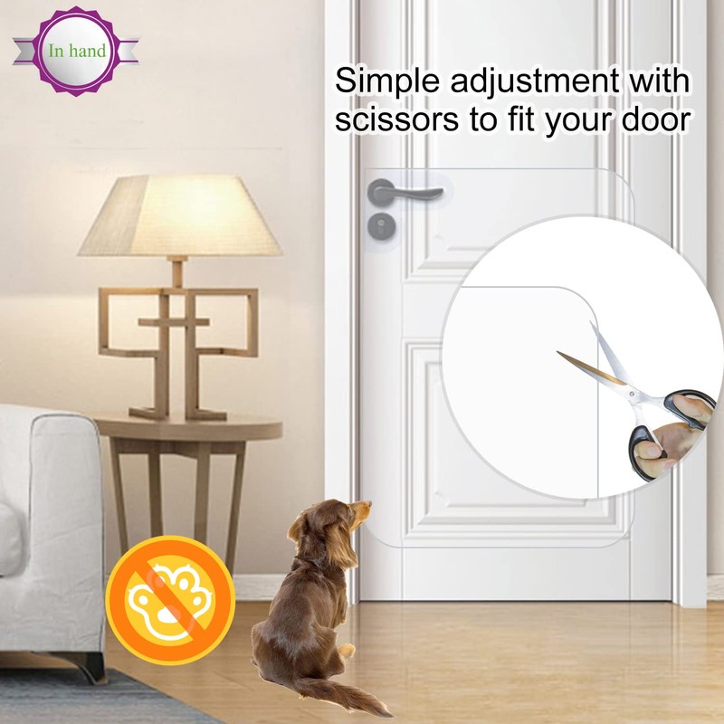 In hand Clear Pet Door Scratch Protector Shield Protect Your