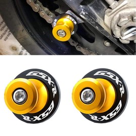 2pcs 8mm M8 X1.5 Motorcycle Swing arm Sliders Spools for Suzuki GSXR 600 750 1992-2024 GSX-R 1000 2001-2024 GSXS 600 750 1000 GSX-8R GSX-8S 2023(Gold)