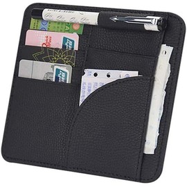 ZaCoo - Organizador de Parasol de Piel sintética para Coche, Color Negro