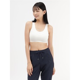 Danskin DA19903 Women's Sports Bra, Sweat Absorbent, Quick Drying, Wide Shoulder Straps, Antibacterial, Odor Resistant, Comfort Mesh Bra, jasmine white