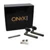 ONYX DESIGN Laurel Lever on Rose Door Handle in Gunmetal