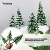 Yetaha 22PCS Artificial Trees, Mixed Scale Model Trees, Snow Frost