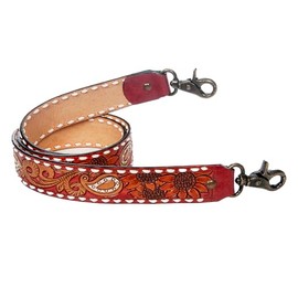 American Darling Hand Tooled Genuine Leather Crossbody Handle Strap for Bags | Phone Crossbody Strap | Crossbody Keychain Strap for Wallet Purse Clutch Cellphone Key Chain Holder | Shoulder Bag Strap