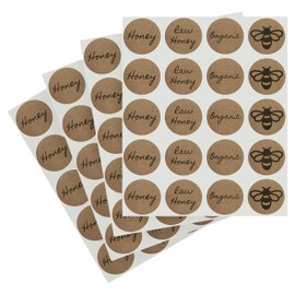 ChromaLabel 1 Inch Kraft Dot Labels on Sheets, 1080 Stickers per Pack, Honey Variety Pack