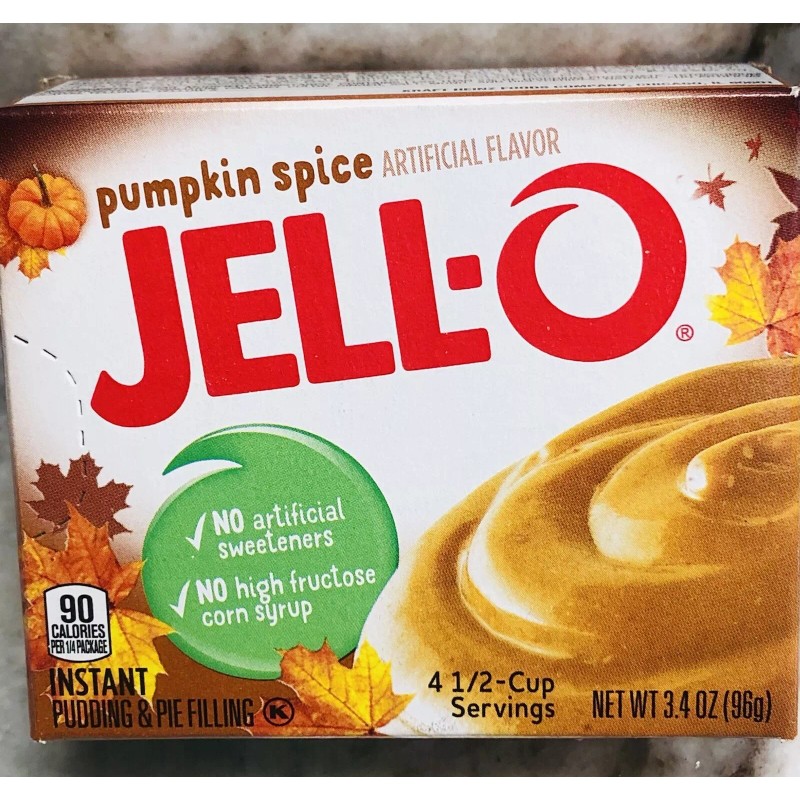 JELL-O Pumpkin Spice Instant Pudding & Pie Filling 3.4 0z-New(See