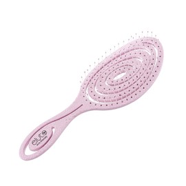 Biodegradable No Pull Hair brush - Detangling Brush for Thick, Curly, and Straight Hair - Wet & Dry Head Massaging with Soft Pin Bristles for Woman, Man & Kids (Pink)