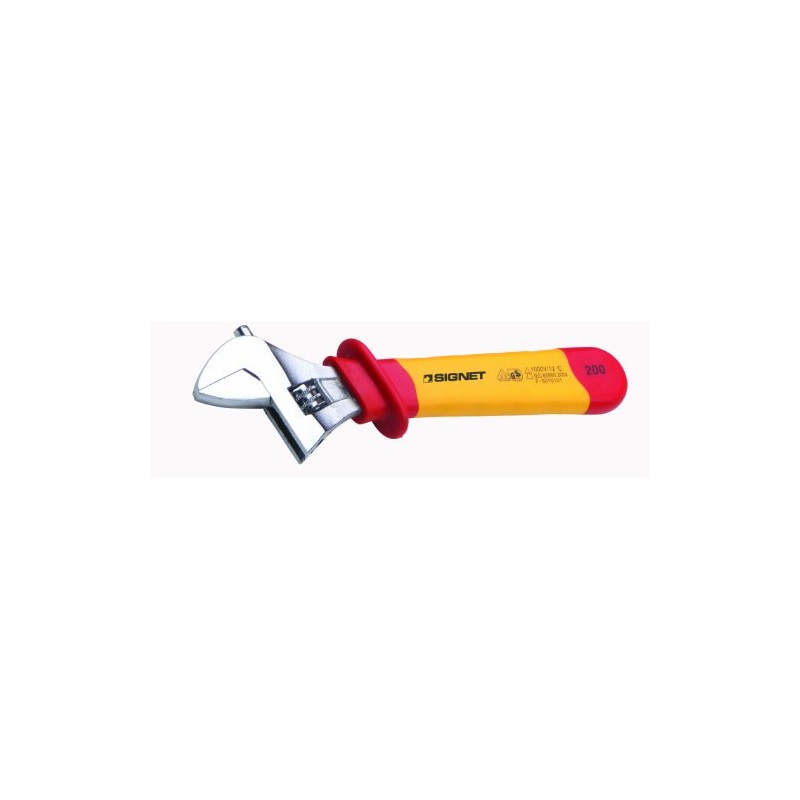 SIGNET E40620 Insulated Monkey Wrench, 7.9 inches (200 mm)