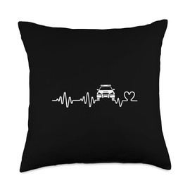 Police Officer Car Handcuffs Heartbeat Funny Policeman Throw Pillow