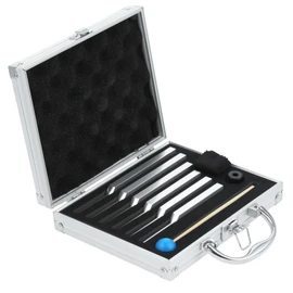 Tuning Fork Set of 6 (UT 396 Hz, RE 417 Hz, MI 528 Hz, SOL 639 HZ, FA 741 HZ, LA 852 HZ) for Sound, Musical Instrument, with Wooden Hammer and Soft Storage Bag