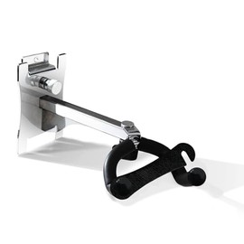 DLDIRECT 6-Inch Chrome Plated Guitar Hanger with Locking Arm – Durable Steel, Foam-Coated Wall Mount for Acoustic, Electric, Bass Guitars and Banjos