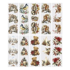 Ideen mit Herz Transparent Stickers | Stickers | Christmas & Winter | Various Designs, 10 cm x 30 cm, 10 Sheets (Winter Time)