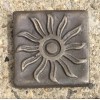 Stone Express Tile 2x2 Brown Antique Metal Sunrise Accent Insert