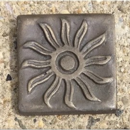 Stone Express Tile 2x2 Brown Antique Metal Sunrise Accent Insert Deco 5/pack FREE SHIPPING