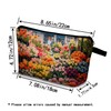YULUENZE Floral Green House Makeup Bag Cute Small Organizer Bag