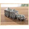 Baby Teeth Organizer Elephant Carriage Keepsake Box Metal Collection Container