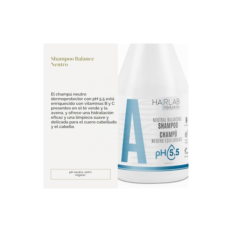 Salerm Hairlab Neutral Balancing Shampoo, 10.6 Ounce/300 ml