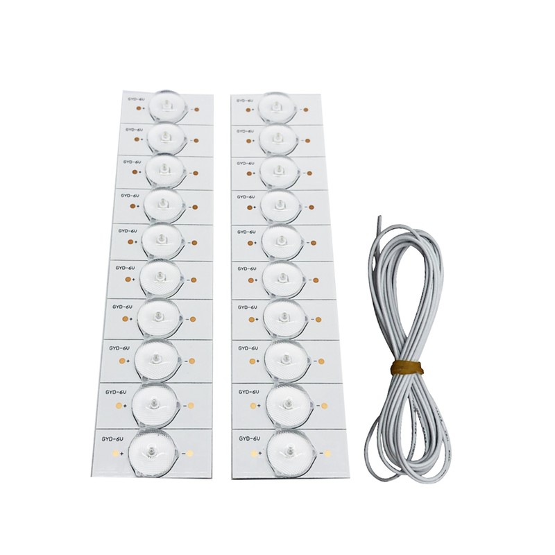 20PCS 6V SMD Lamp Beads with Optical Lens Fliter for