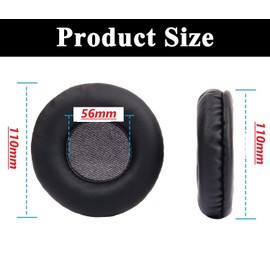 cyclingcolors 2 x Ear Pads Headphones Ear Pads Black Sponge Covers Replacement Ear Muffs Microphone Microphone Filter Foam Wind Protection 110 mm