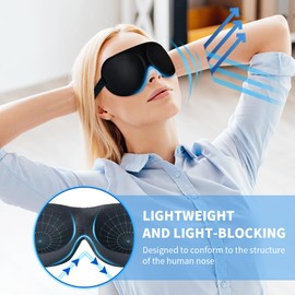 3pack Sleep Mask Ultra Soft Eye Mask, Sleep Mask for Women Men, Available in Black，Blue and Pink, Light-Blocking Sleeping Mask, Designed for Blackout Sleep, Ideal for Home, Travel and Office Naps.