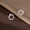 Reffeer 925 Sterling Silver Circle Stud Earrings for Women Teens
