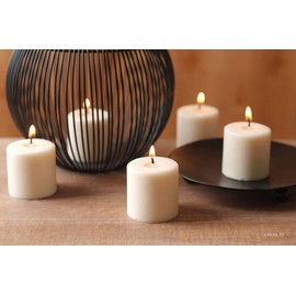 Hosley's Set of 240 Unscented White Votive Candles Ideal for Home Restaurants Shabbat Church Weddings Romantic Moments Party Spa Meditation