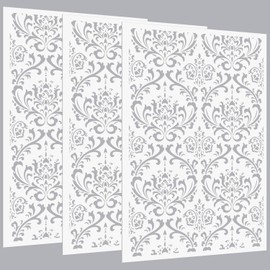 Colingmill 3 Pcs Forest Wall Stencils for Painting 36" x 23" Large Wall Stencil Reusable Fern Boho Wallpaper for Kitchen, Room, Furniture Floors Home Decor(Classic Style)