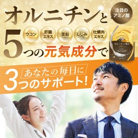 オルニチンの恵みプラス ２袋 1日でしじみ2,300個分オルニチン 肝臓エキス ウコン 牡蛎 しじみ 亜鉛含有酵母 国内製造 300ｍｇ×90粒(約15日分）×２袋