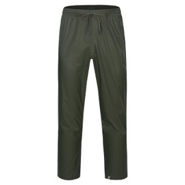 Mapamyumco Men's Rain Pants Packable Waterproof Hiking Pants Windproof Breathable Outdoor Rain Over Pants Rifle Green S
