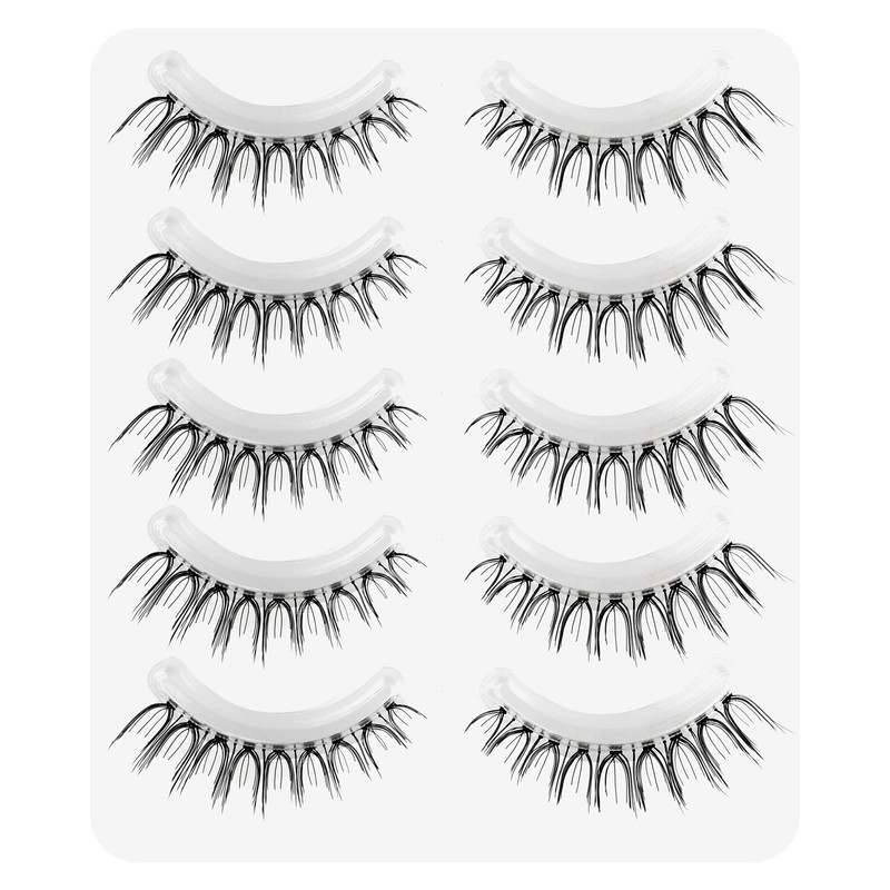 N07 False Eyelashes, 3D, 5 Pairs Natural Eye Butt Eyelashes,