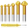 6-Piece 90° Countersink Set, HSS Countersink Set, Titanium Coating, Diameter