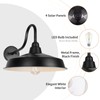 Diyel Solar Barn Light Outdoor, 16 Inch Dome Gooseneck Wall