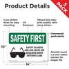 Safety Glasses And Lab Coats With Symbol OSHA SAFETY FIRST
