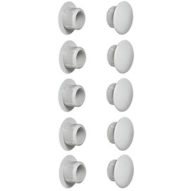 cyclingcolors 10 x Cover Caps, Plastic Blind Bore Plugs, Blanking Plugs Cover Furniture (Diameter 10 mm/Light Grey RAL 7035)