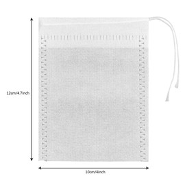 100 Pack Drawstring Bags, Disposable Small Mesh Bags for Cooking, Soaking Medicinal Liquor, Tea Coffee Filter, DIY Craft Spices Storage, Weeding Party Favor (4 x 4.7 Inches)