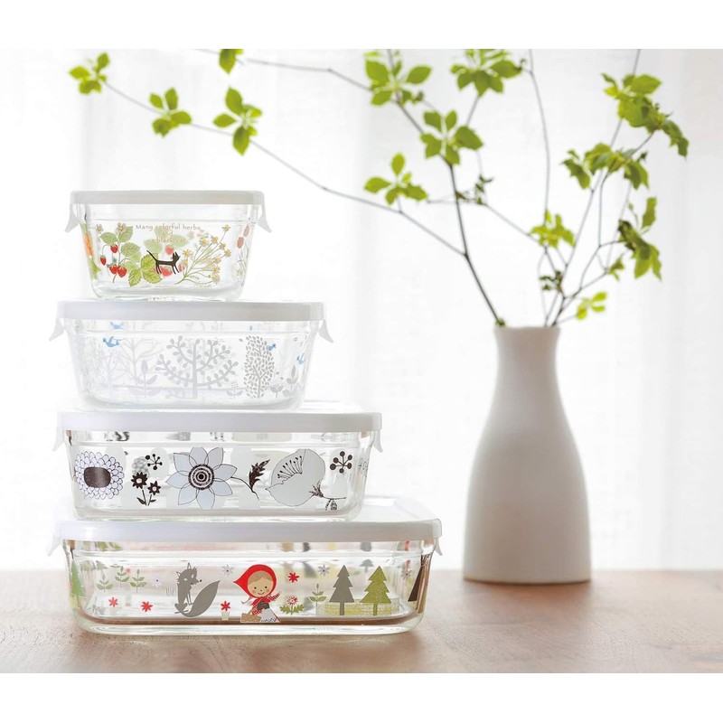 iwaki B3247-SNA1 Pack & Range Heat-Resistant Glass Storage Container, Shinzi