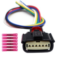 LIZAPUS 6-Pin LED Fog Lamp Fog Light Connector Compatible with Ford Mustang 2018-2023 Pigtail Plug Wiring Harness 33471-0601