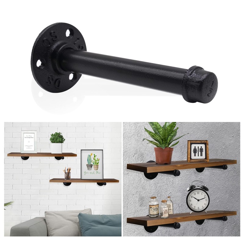 3/4" Industrial Pipe Wall Mounted Clothing Rack, Heavy Duty Rustic