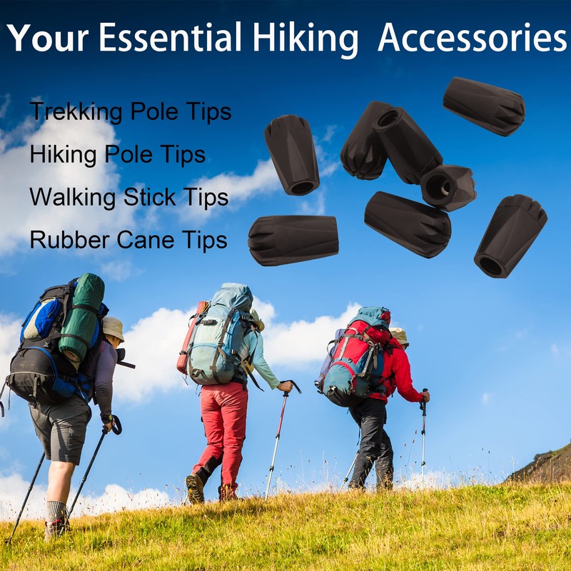 Trekking Poles Tips Set - Pack of 6 to 8