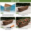 HAOVZRI 24" Coco Coir Liners for Planters 2 Pcs, Natural
