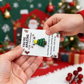 2026 New Christmas Pocket Hugs Gifts, Include 10Pcs Mini Resin Santa Snowman with Heartwarming Cards, Pocket Emotional Hug for Christmas Gifts