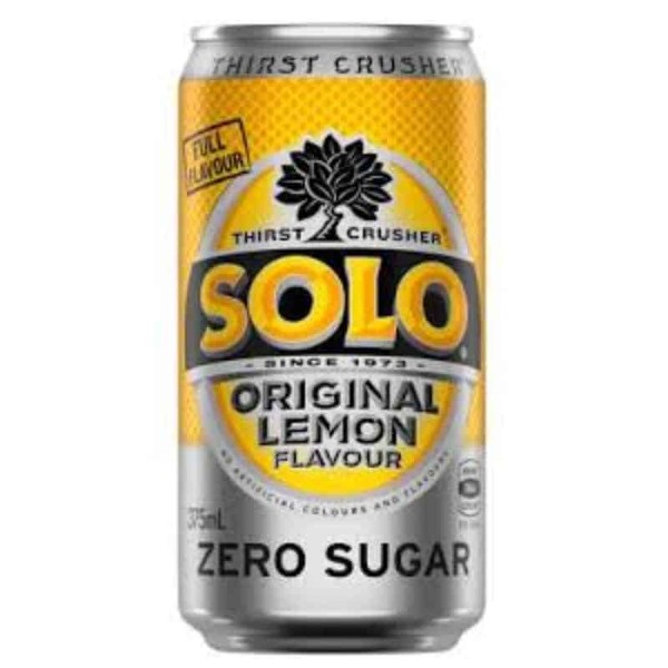 Schweppes Solo Lemon Zero Sugar Can 375ml **Best Before Apr