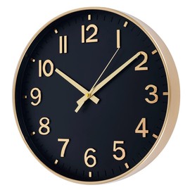 Wall Clock, Radio Clock, Stylish, Scandinavian Continuous Second Hand, Silent, Wall Clock, Nighttime Second Hand Stop, Wall Clock, Home, Bedroom, Room Decoration, Gift, Interior, Large Number, Easy to